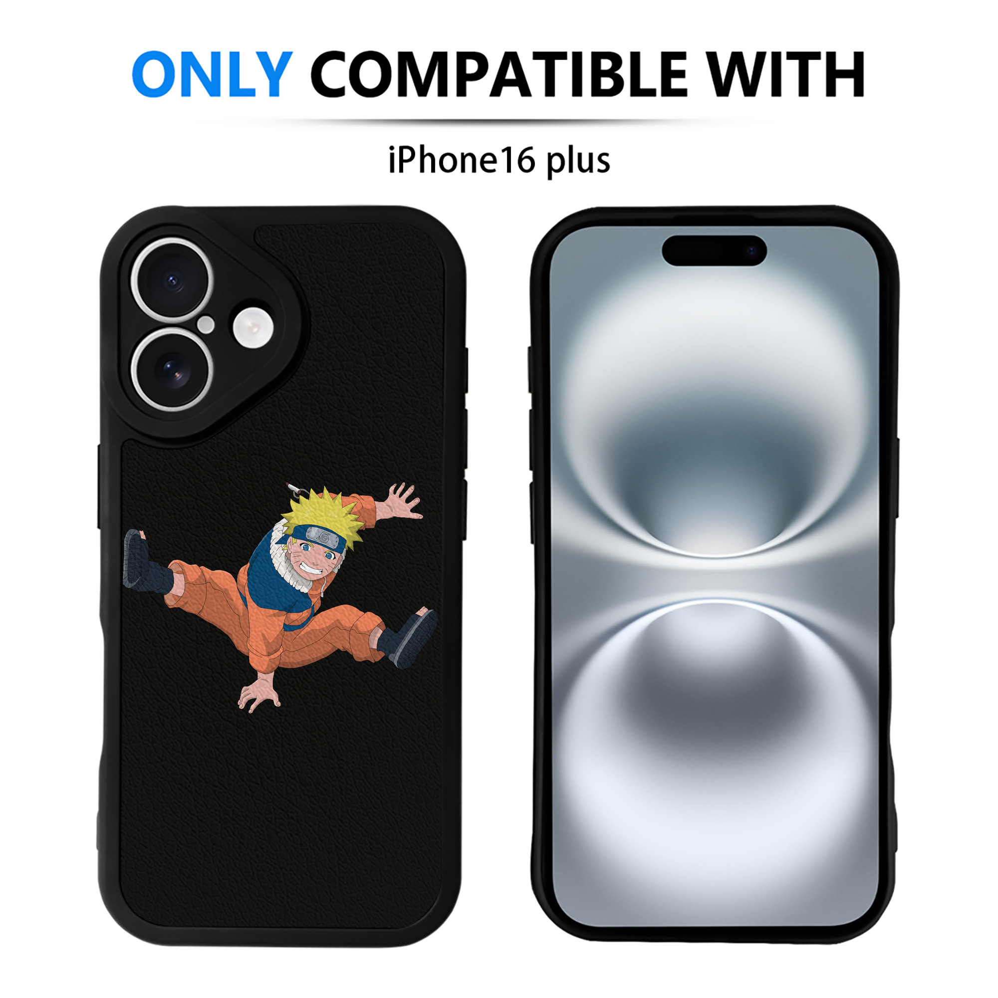 （画像用） NARUTO -ナルト- うずまき ナルト Uzumaki Naruto 【iPhone 16シリーズ対応】シリコンスマホケース（レザー調） 材質：シリコン
